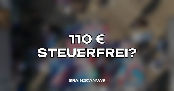 Unscharfe Aufnahme eines Teamevents, Schriftzug 110 Euro steuerfrei