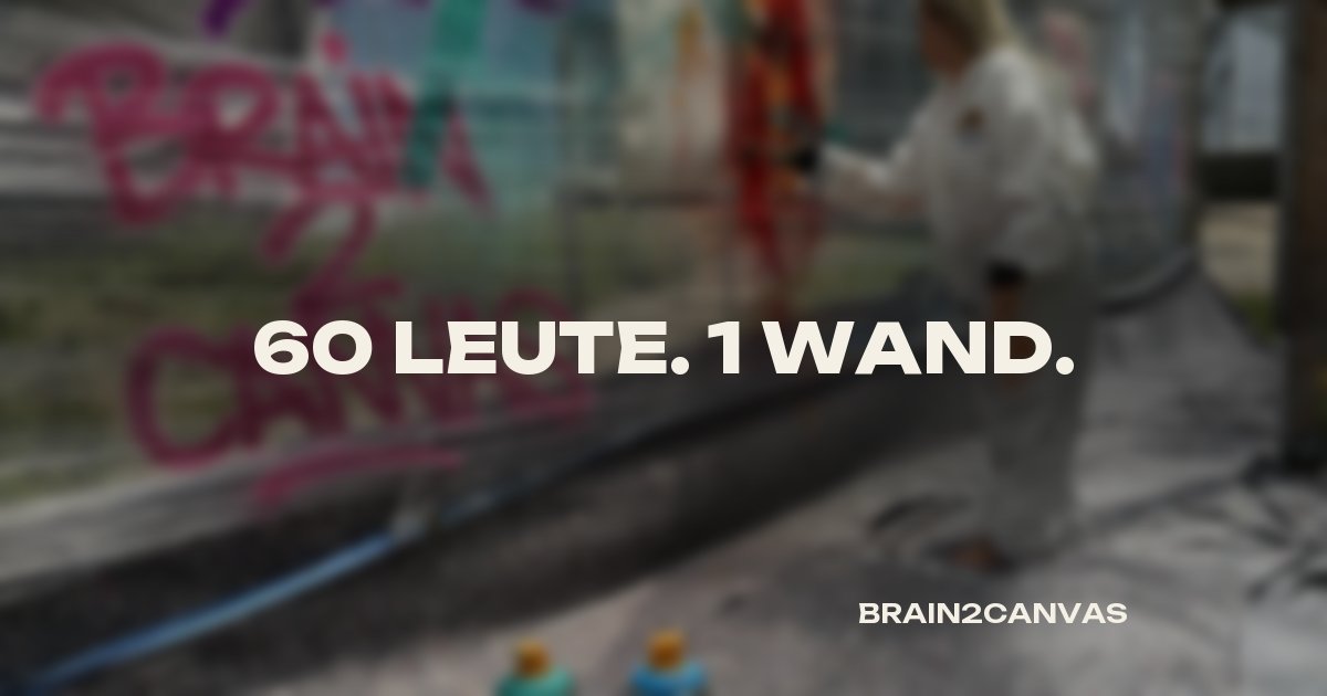 Teamevent für große Gruppen — 60 Leute, eine Wand
