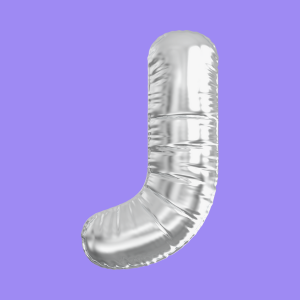 3D Silver Folie Balloon Stencil - Brain2Canvas