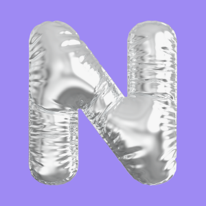 3D Silver Folie Balloon Stencil - Brain2Canvas