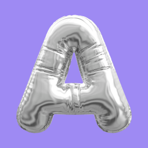 3D Silver Folie Balloon Stencil - Brain2Canvas