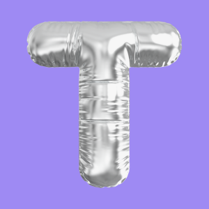 3D Silver Folie Balloon Stencil - Brain2Canvas