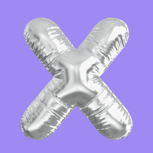 3D Silver Folie Balloon Stencil - Brain2Canvas