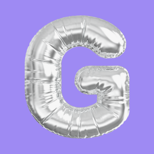 3D Silver Folie Balloon Stencil - Brain2Canvas