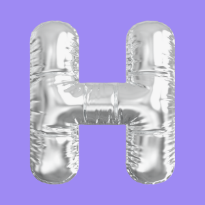 3D Silver Folie Balloon Stencil - Brain2Canvas