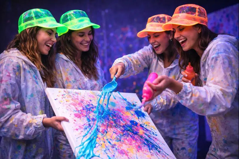 Let's Glow Crazy – Neon Action Painting Workshop in Hamburg