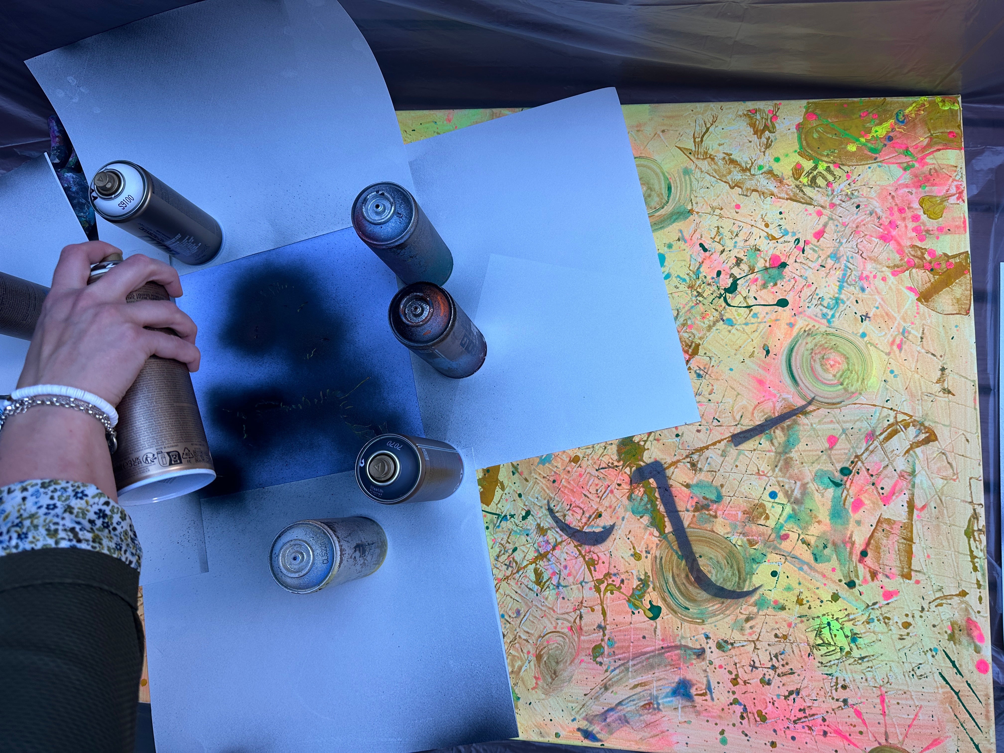 3D Silver Folie Balloon Stencil - Brain2Canvas